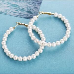 Pearl Hoop Earrings